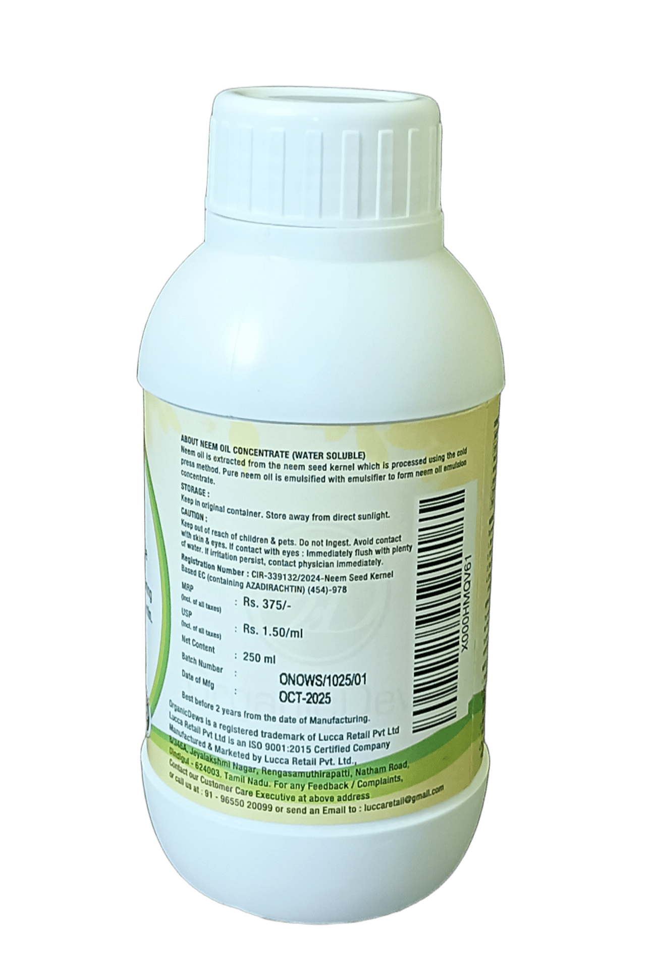 neem oil 1500 ppm (water soluble) neem oil 1500 ppm (water soluble)